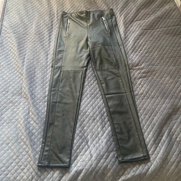 Black Faux Leather Leggings - Never been worn! - Picture 2 of 4